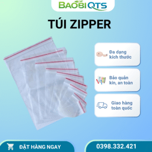 Túi Zipper Chỉ Đỏ