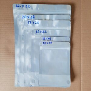 túi zipper 1 mặt bạc