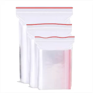 túi zipper chỉ đỏ